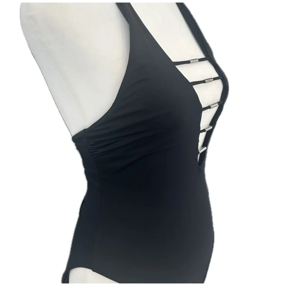 TiniBikini Plunging One Piece Swimsuit - Picture 3 of 7